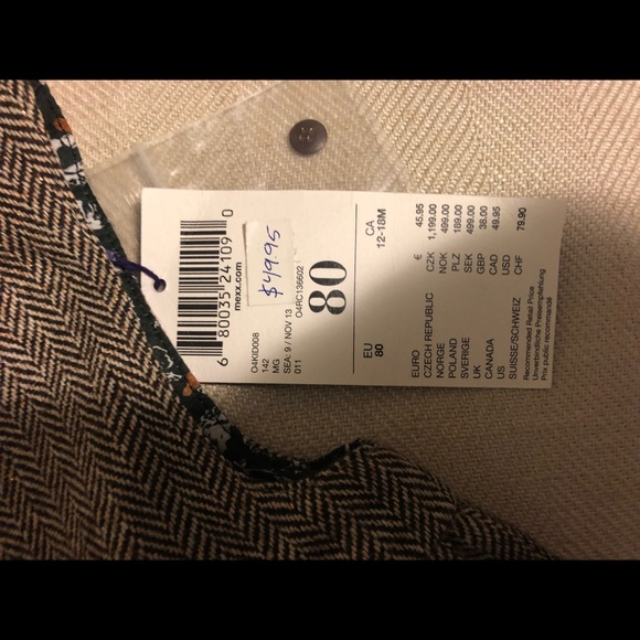 Baby Girl MEXX Tweed Dress 12-18m - Picture 2 of 2